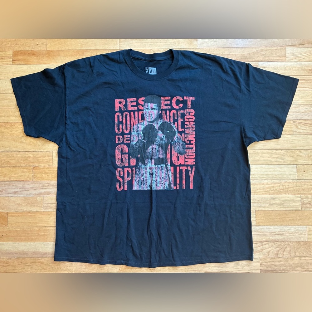 Muhammad Ali Boxing Shirt Respect Confidence Dedication Men's Size 4XL